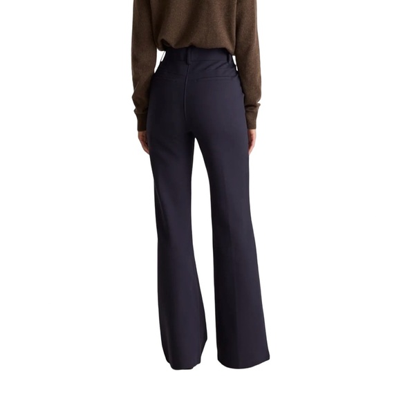 Quince NWOT Ultra-Stretch Ponte Flare Leg Pants Women’s Navy Size S - Picture 2 of 7